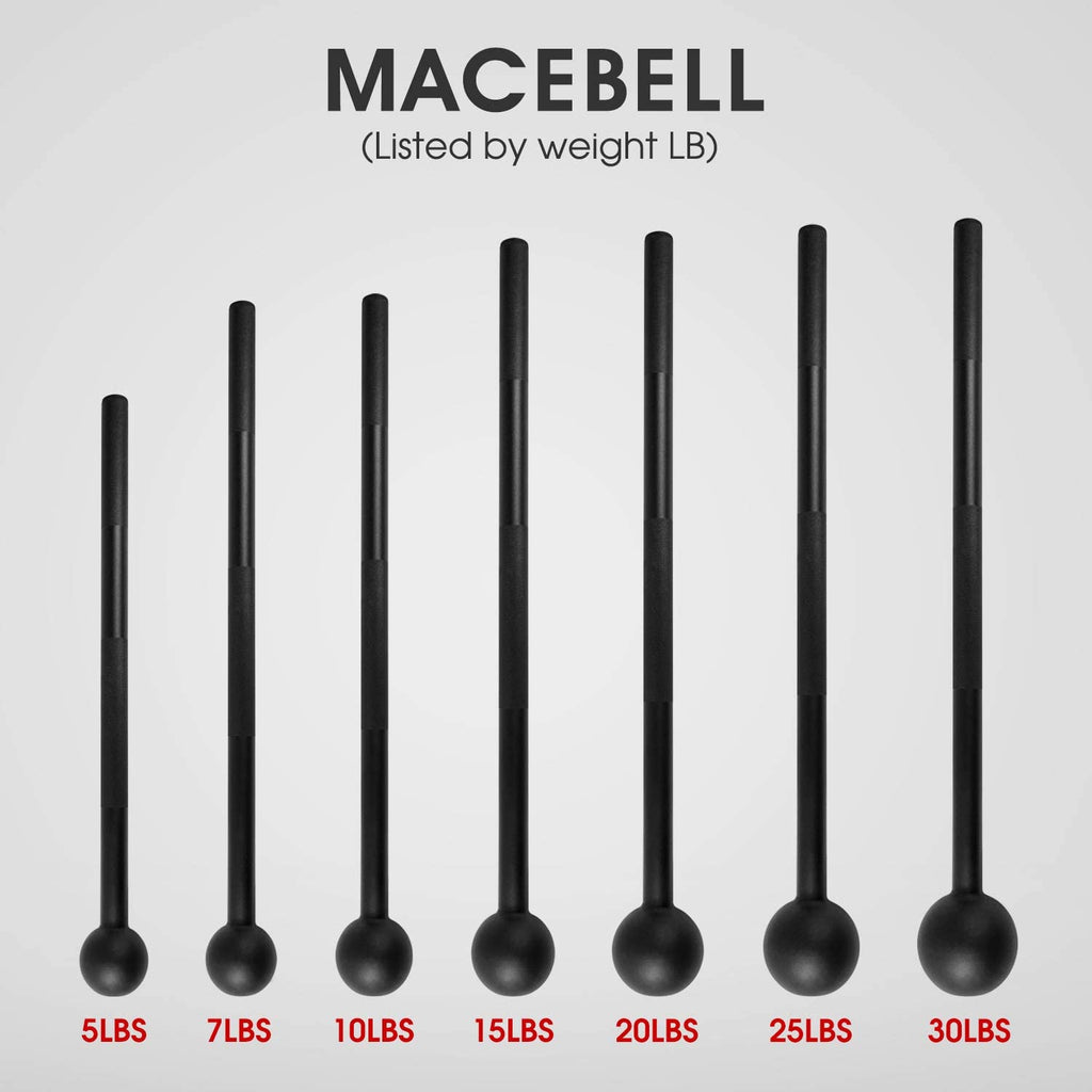 Elevate Your Strength Training with the 15 lb Steel Mace Bell - Perfect for Full Body Workouts, Shoulder Mobility, and Grip Strength