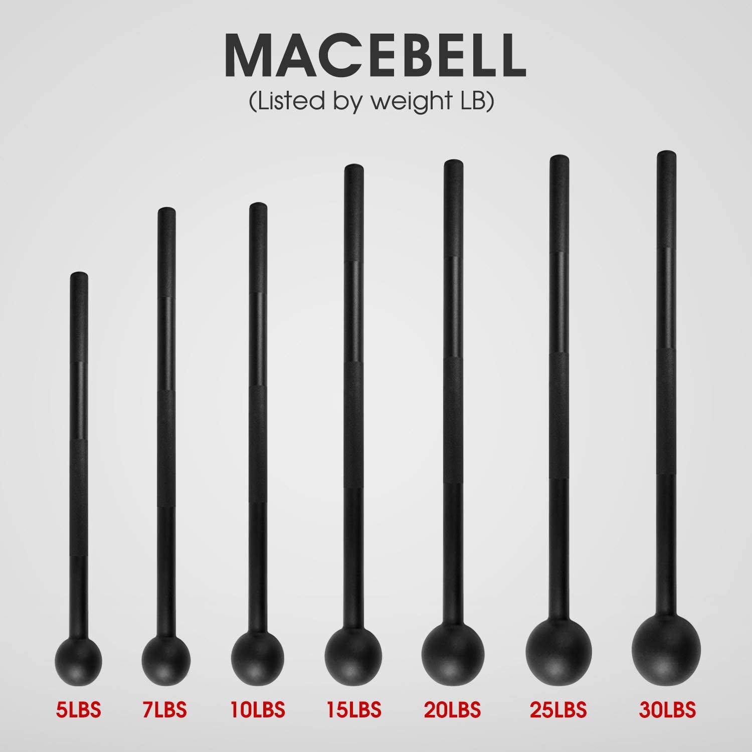 Elevate Your Strength Training with the 15 lb Steel Mace Bell - Perfect for Full Body Workouts, Shoulder Mobility, and Grip Strength