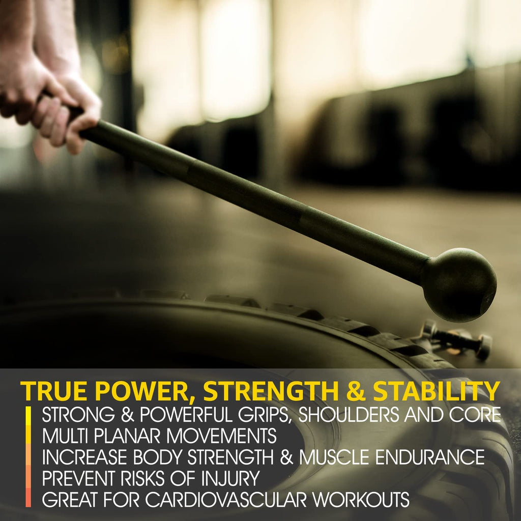 Elevate Your Strength Training with the 15 lb Steel Mace Bell - Perfect for Full Body Workouts, Shoulder Mobility, and Grip Strength