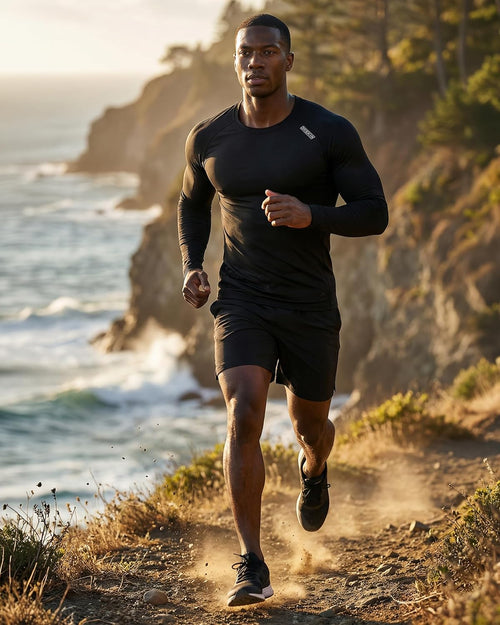 4, 3, 2 or 1 Pack Men'S Compression Shirts Top Long Sleeve Sports Baselayer Workout Running Athletic Active