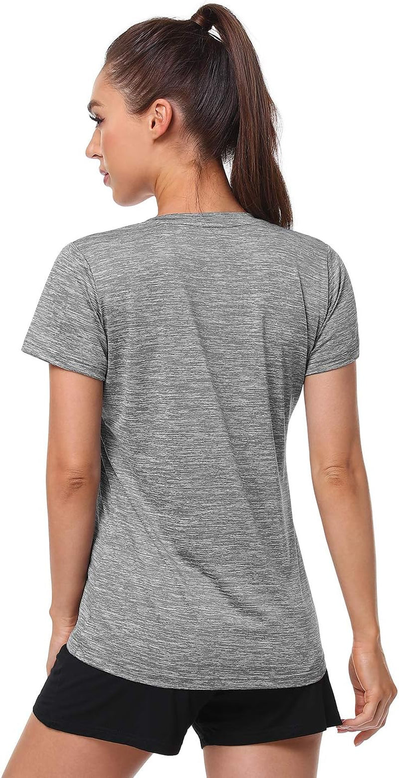 Elevate Your Workout with Our 5-Pack Women's Moisture-Wicking V-Neck T-Shirts - Perfect for Yoga, Gym, and Everyday Comfort