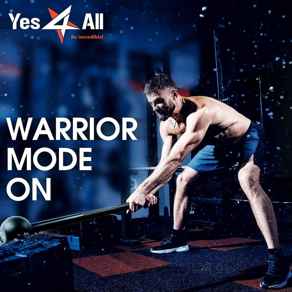 Elevate Your Strength Training with the 15 lb Steel Mace Bell - Perfect for Full Body Workouts, Shoulder Mobility, and Grip Strength