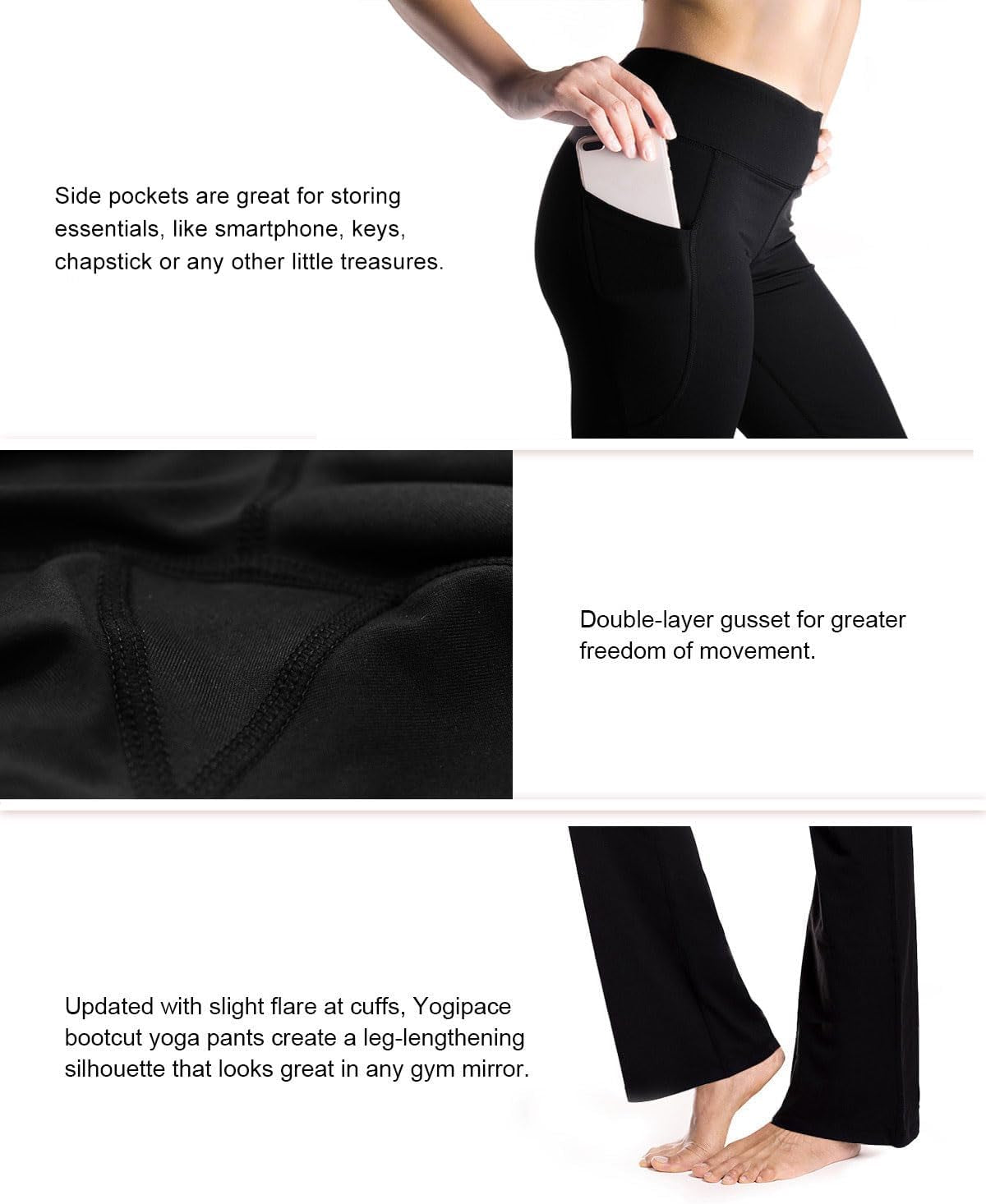 Stylish Bootcut Yoga Pants for Women - Perfect for Travel, Lounge, and Everyday Wear with Convenient Side Pockets