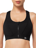 Elevate Your Workout with Our High Impact Zip Front Sports Bra for Plus Size Women - Perfect for Fitness and Running