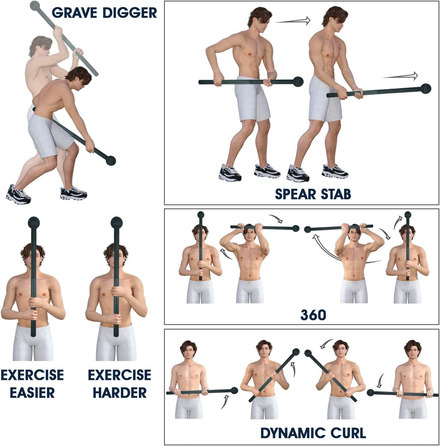 Elevate Your Strength Training with the 15 lb Steel Mace Bell - Perfect for Full Body Workouts, Shoulder Mobility, and Grip Strength