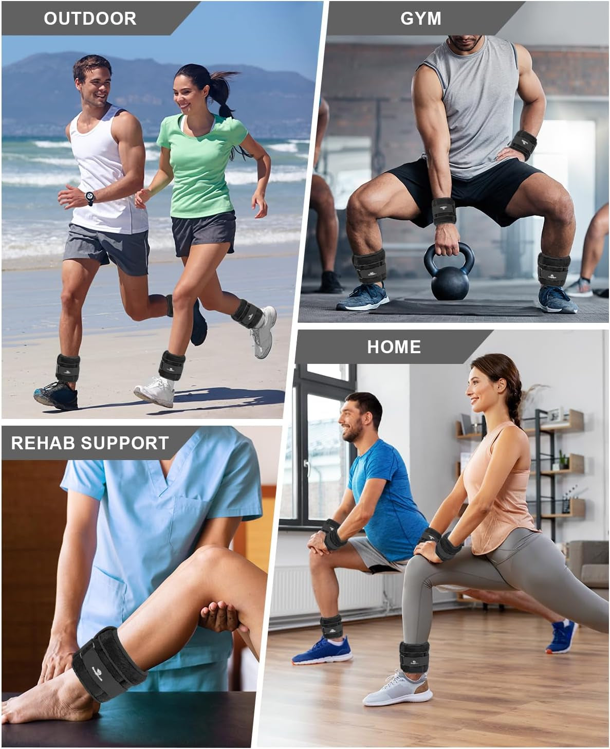 Maximize Your Workout with Adjustable Ankle Weights - Customize Resistance from 1 to 5 lbs for Enhanced Performance and Recovery
