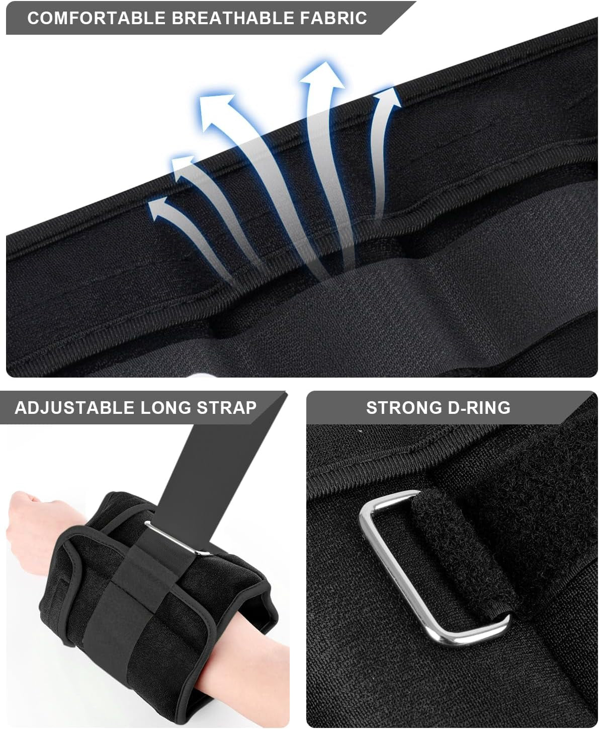 Maximize Your Workout with Adjustable Ankle Weights - Customize Resistance from 1 to 5 lbs for Enhanced Performance and Recovery