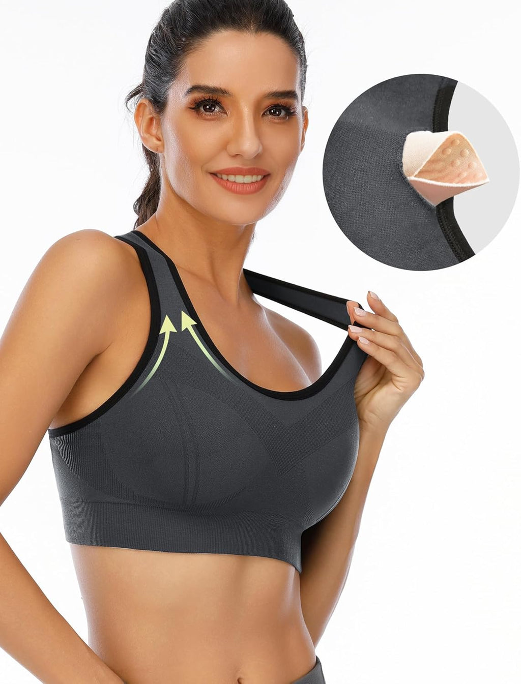 Elevate Your Workout with Ewedoos Women's Padded Sports Bras - 3 Pack of Supportive Strappy Criss Cross Yoga Bras